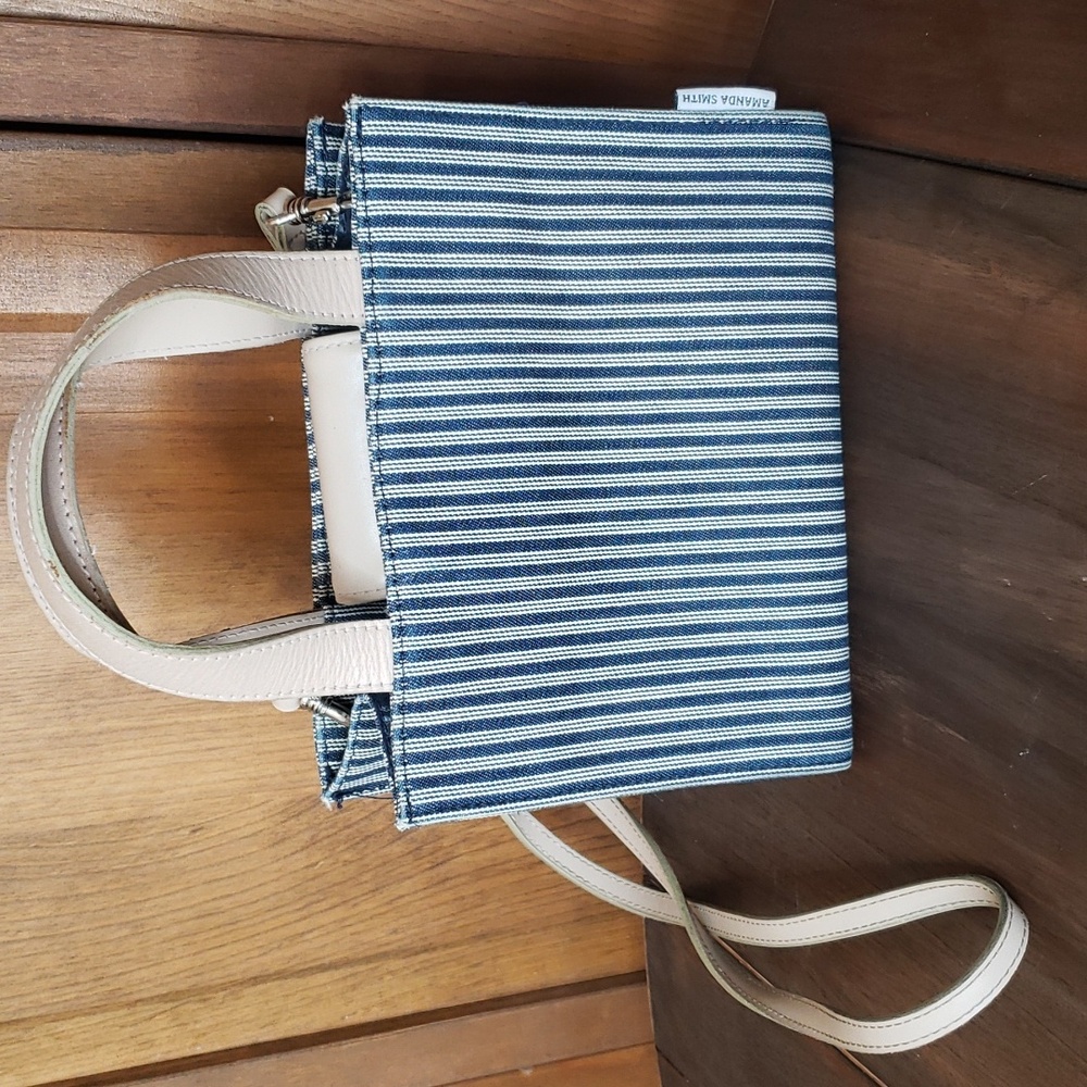 Amanda Smith Canvas Crossbody Shoulder Bag Purse